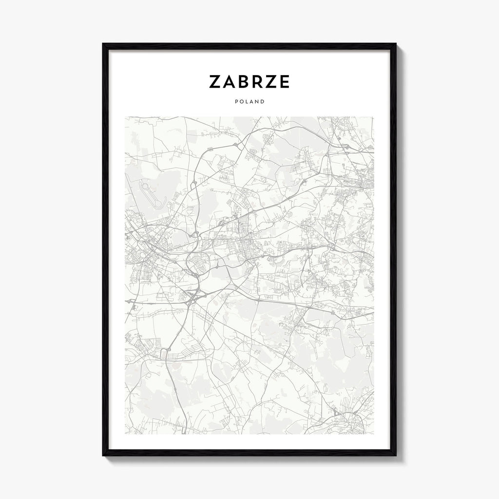 Zabrze Map Poster