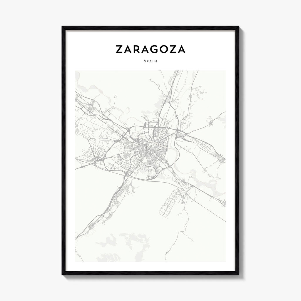 Zaragoza Map Poster
