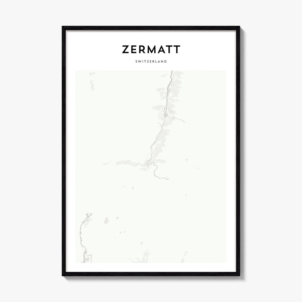 Zermatt Map Poster