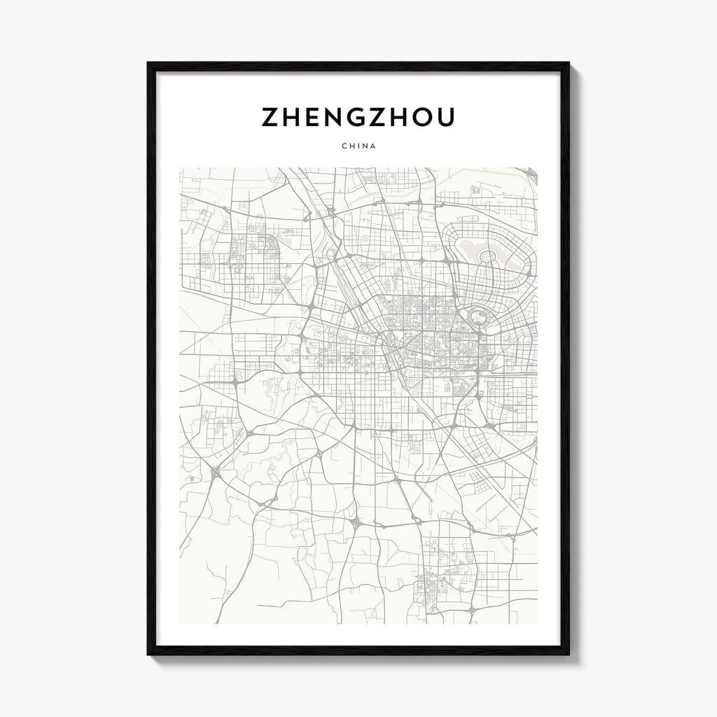 Zhengzhou Map Poster