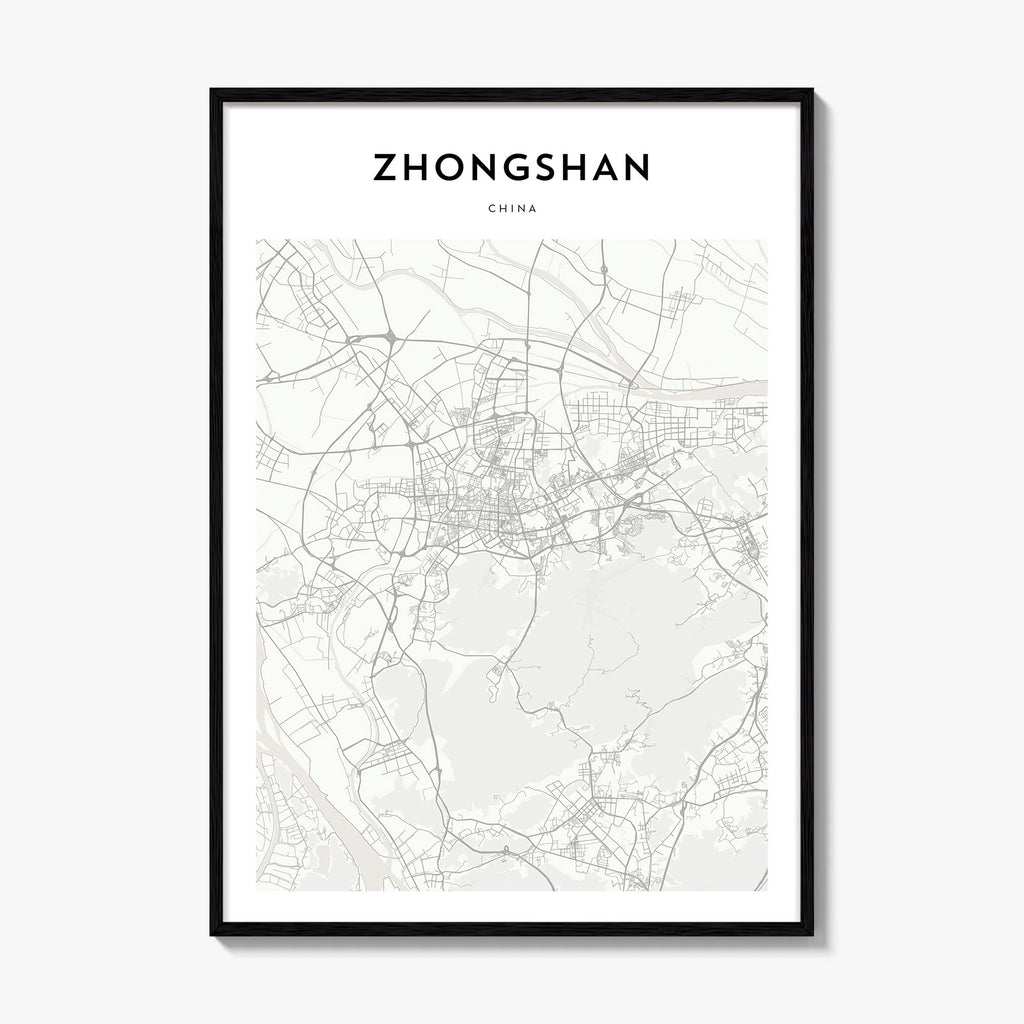 Zhongshan Map Poster