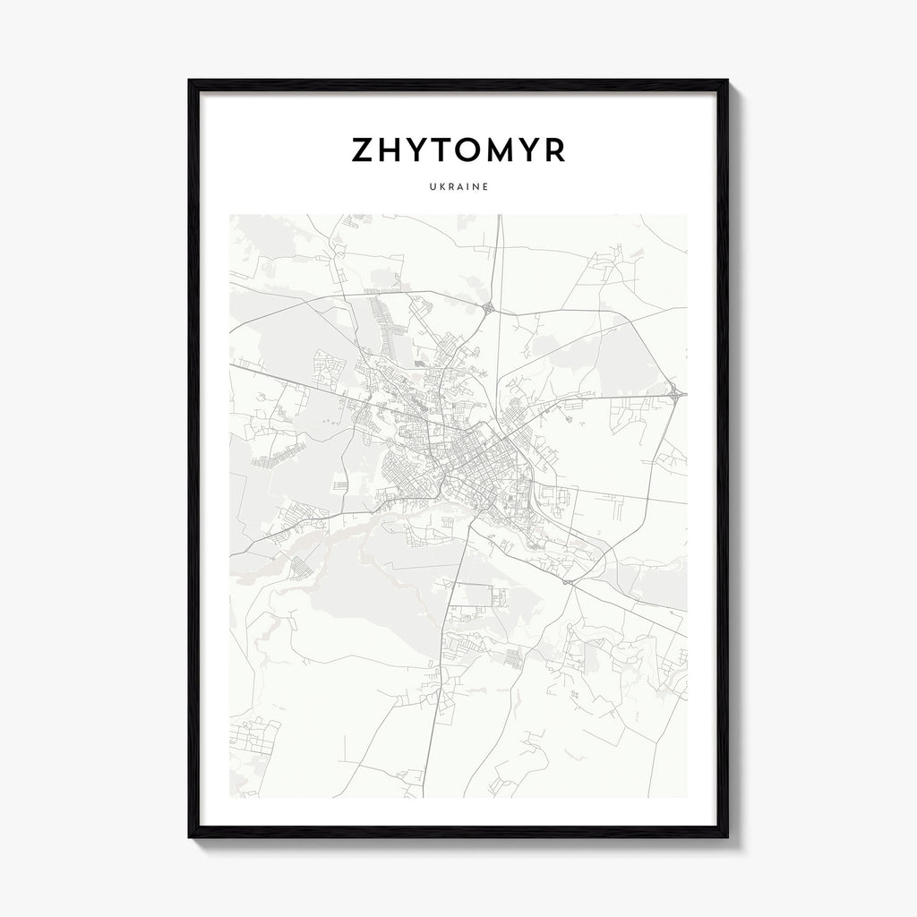 Zhytomyr Map Poster