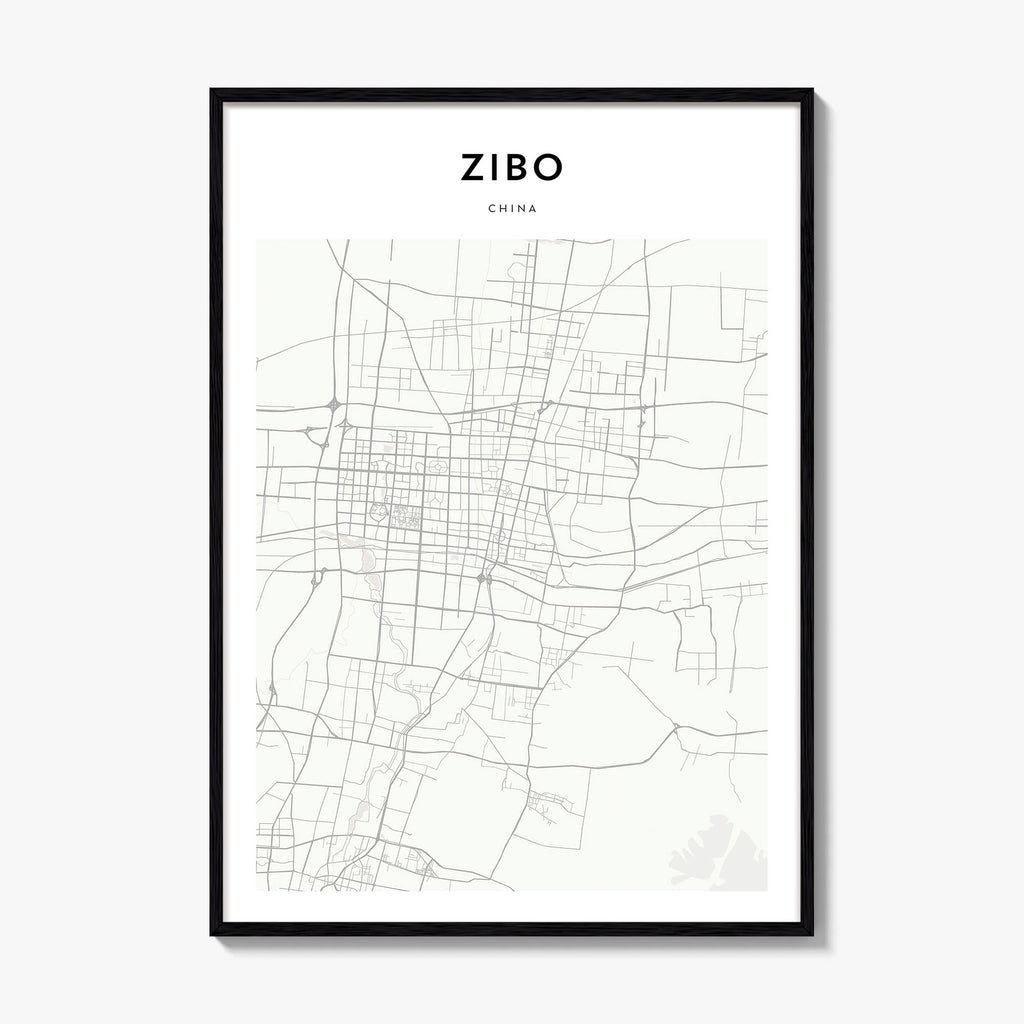 Zibo Map Poster